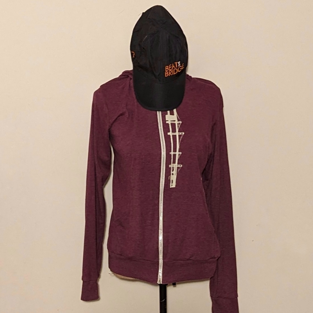 Bay Bridge Run Across The Bay 10k race Zippered Hoodie and hat lot bundle